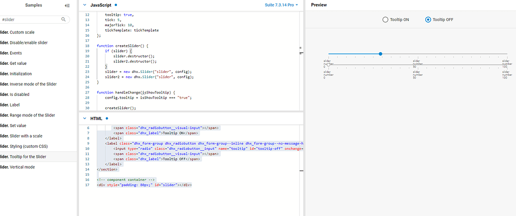 Slide Bar label overlapping - Suite 7 - DHTMLX
