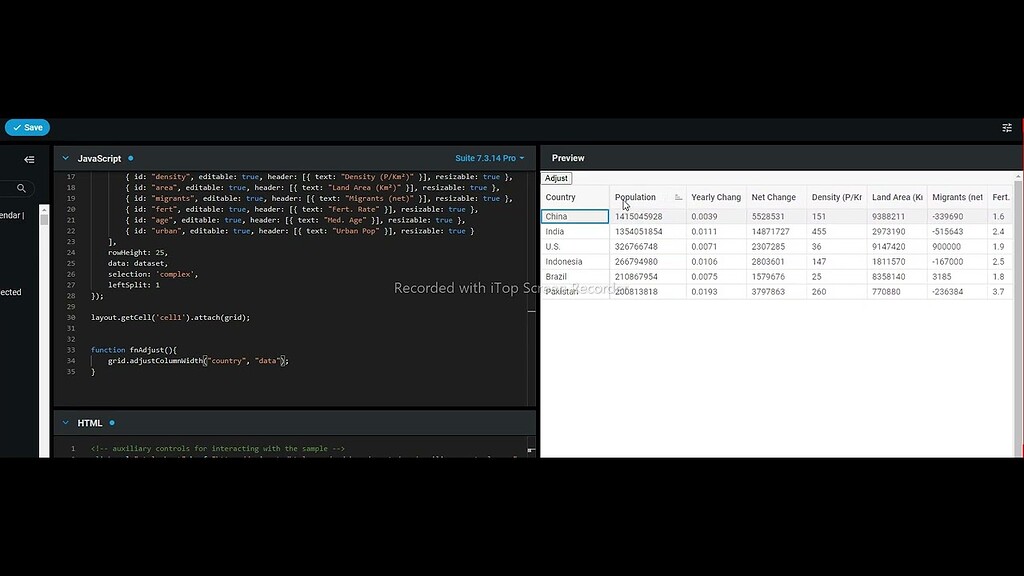 Unexpected behaviour after function adjustColumnWidth - Suite 7 - DHTMLX