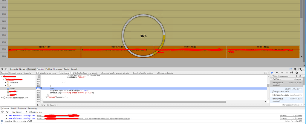 Scheduler hanging/not responding when loading Events? - Javascript - DHTMLX