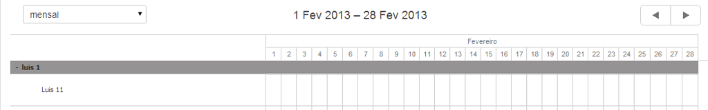 Monthly Timeline - Javascript - DHTMLX