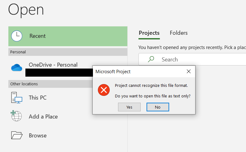 corrupt ms project file repair