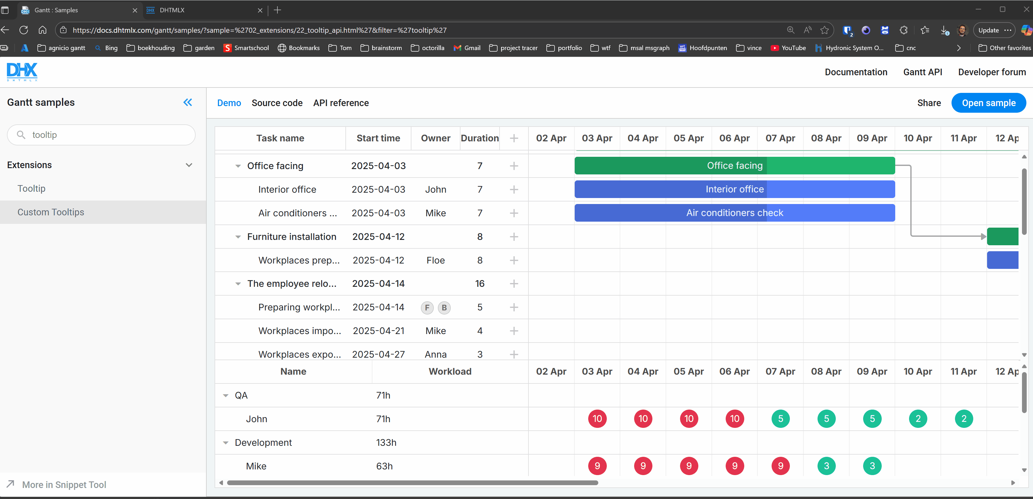 gantt tooltip hangs
